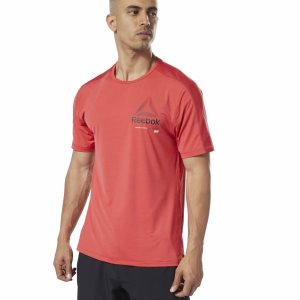 Koszulki Męskie Reebok One Series Training ACTIVCHILL Move Czerwone PL 04CHSJN